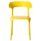 Fabulaxe Modern Plastic Outdoor Dining Chair with Open U Shaped Back, Yellow, PK 4 QI004228.YL.4 - alternate 7
